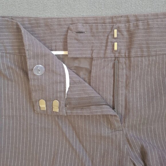 RW&CO Women Trousers Vertical Tapered Mid Rise Striped Gray Size 6 Straight Leg - Picture 5 of 16